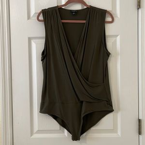 Ann Taylor Factory army green XL bodysuit